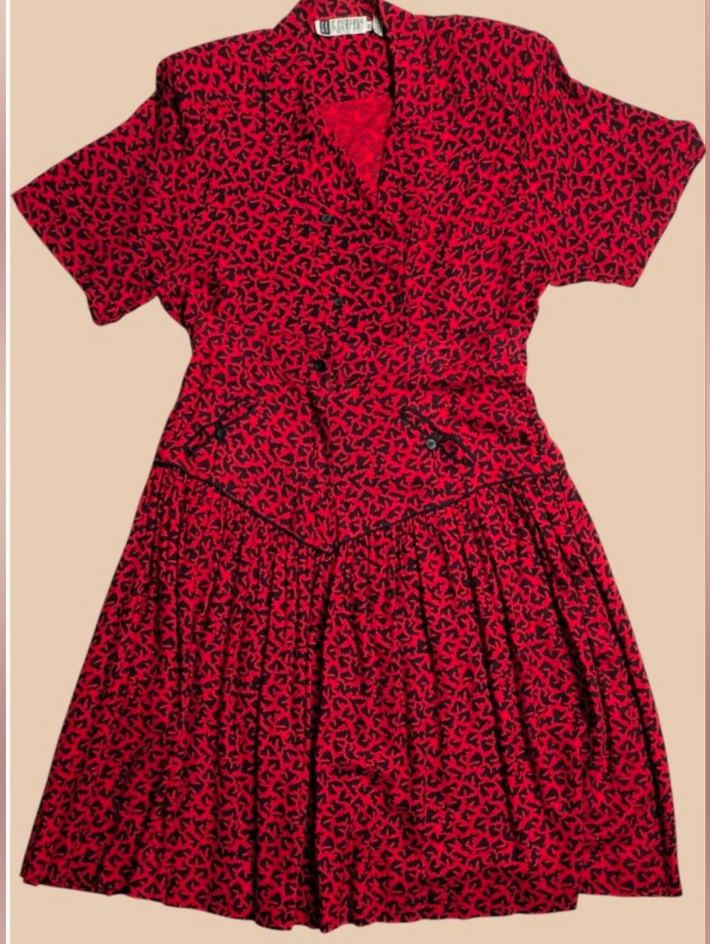 80s SK & Company Animal Print Skirt Set